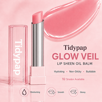 🔥Last Day Buy 1 Get 1 Free|Tidypap GLOW VEIL LIP SHEEN OIL BALM
